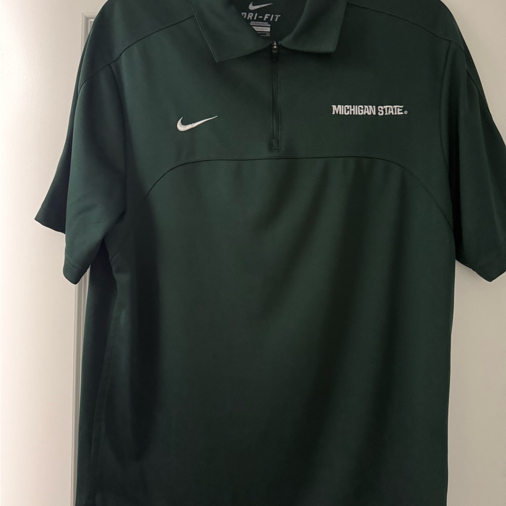 Nike Green Michigan State Polo Shirt